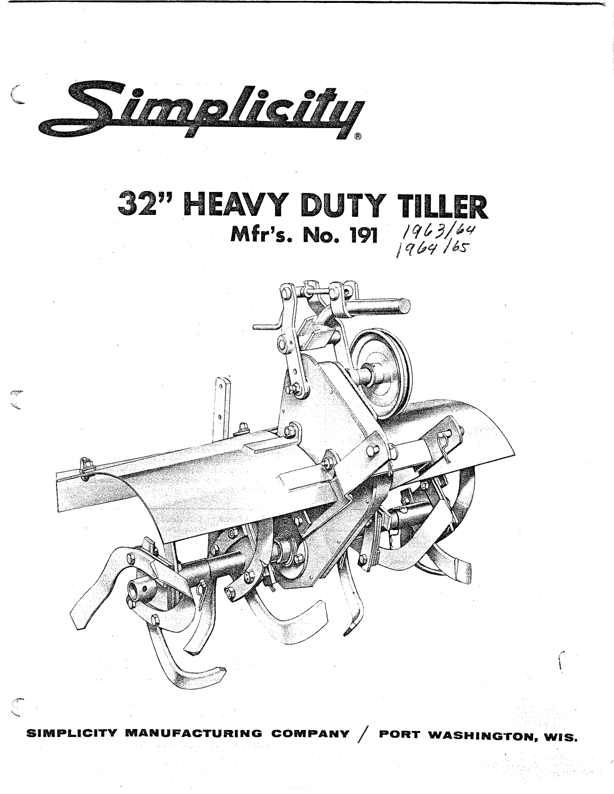 Simplicity 191 User Manual