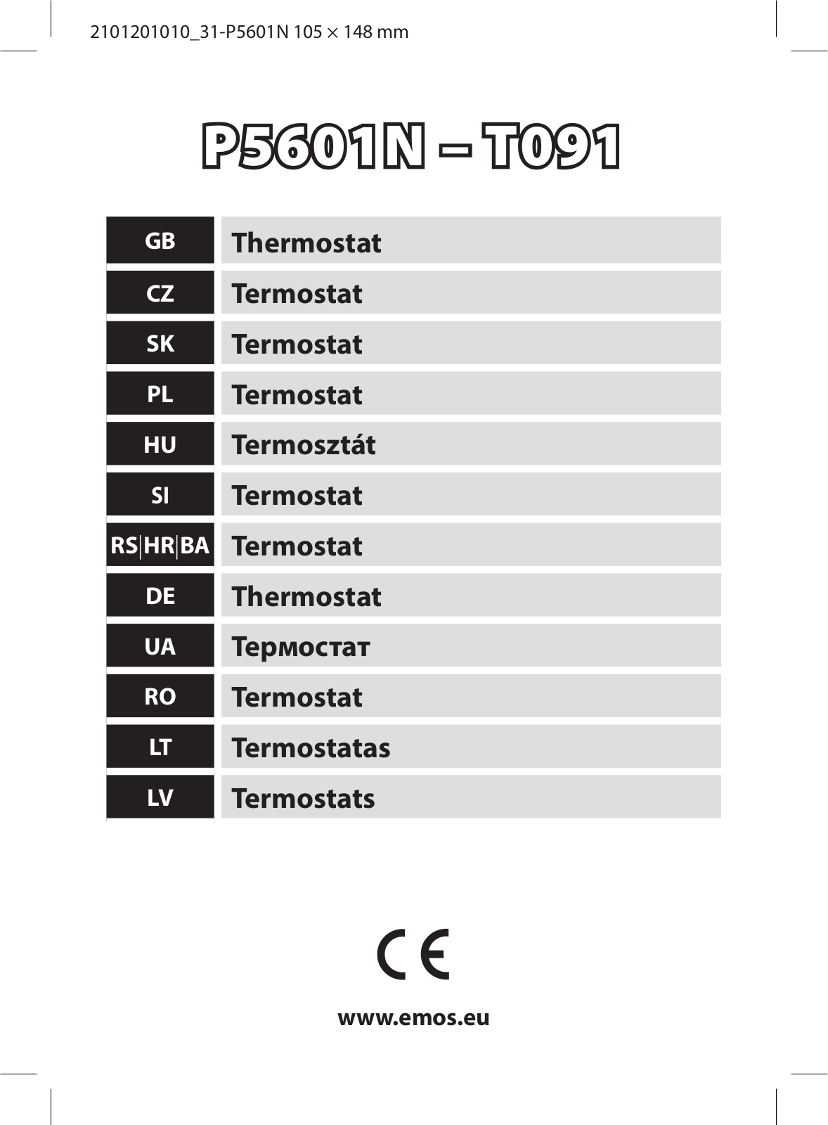 Emos T091 Operating Instructions