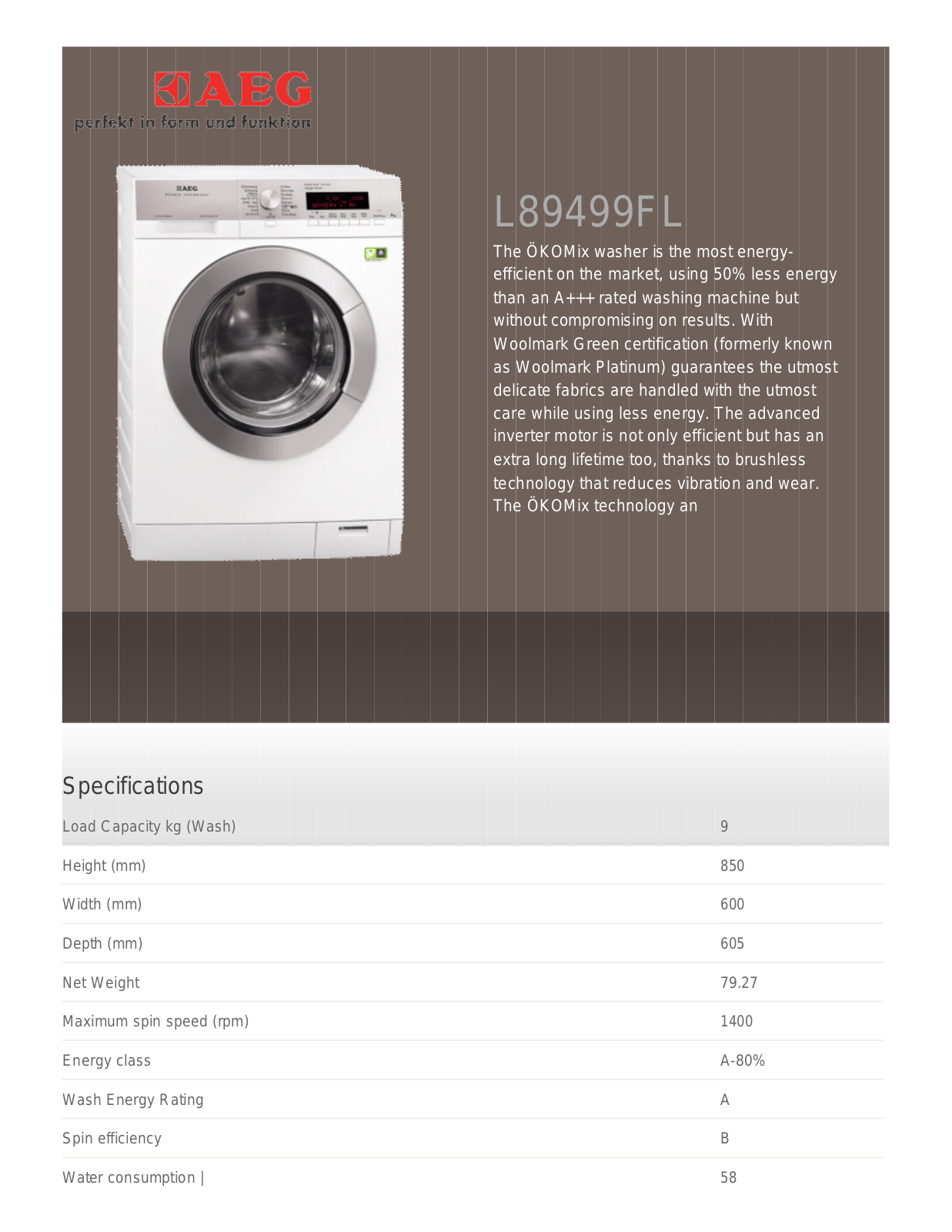 AEG L98480FL User Manual