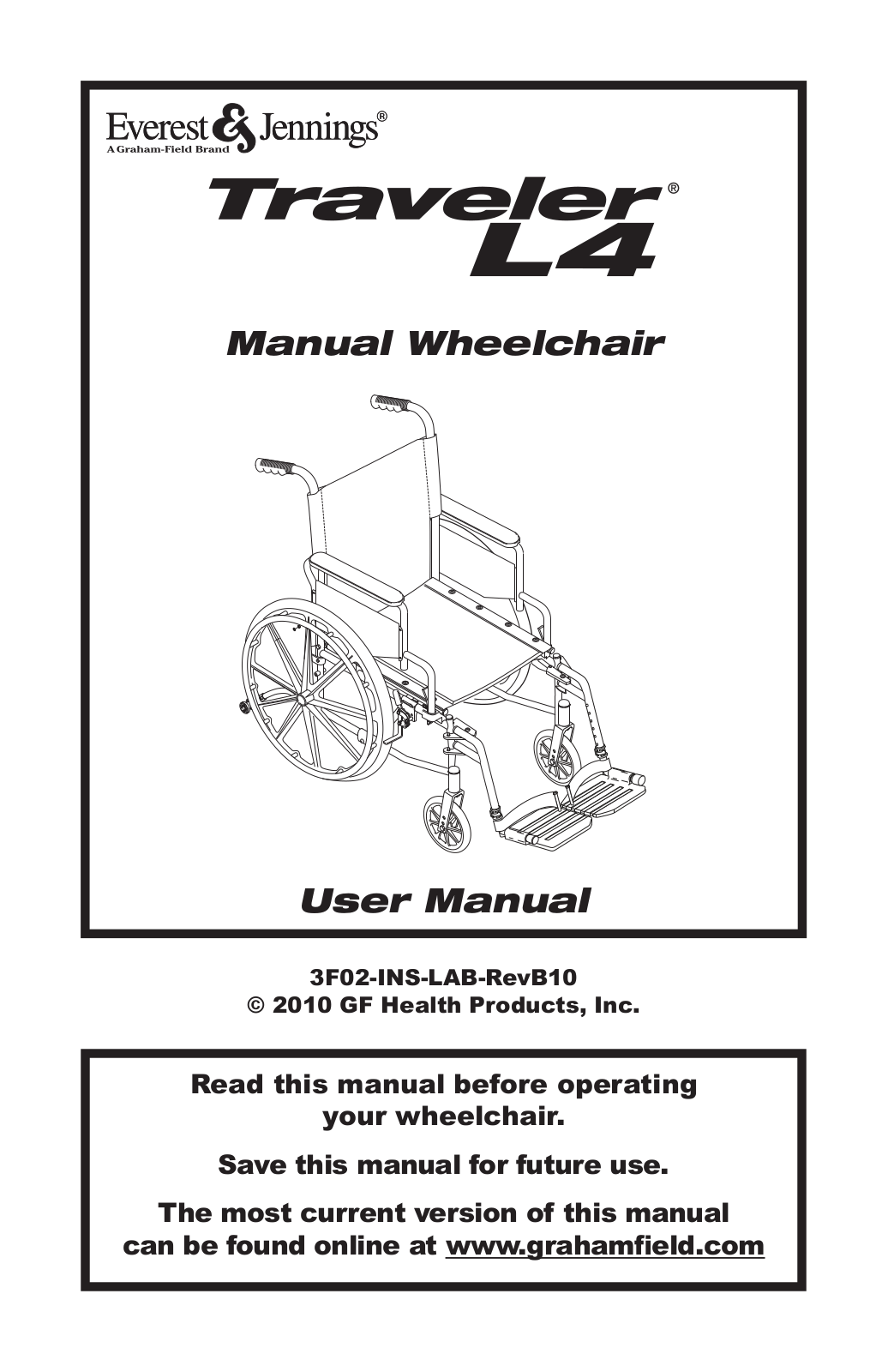 E&J 3F02-INS-LAB User Manual