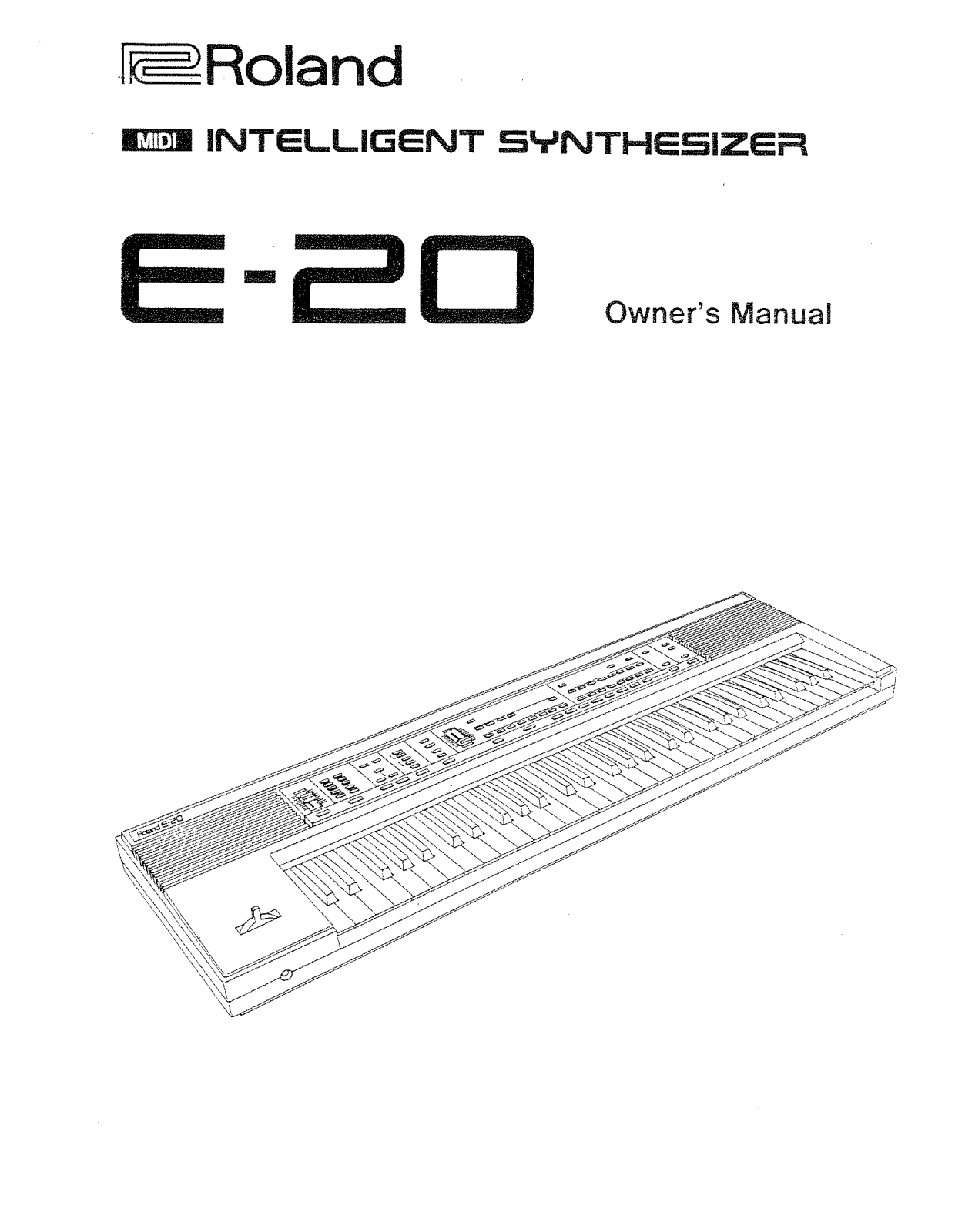 Roland Corporation E-20 Owner's Manual