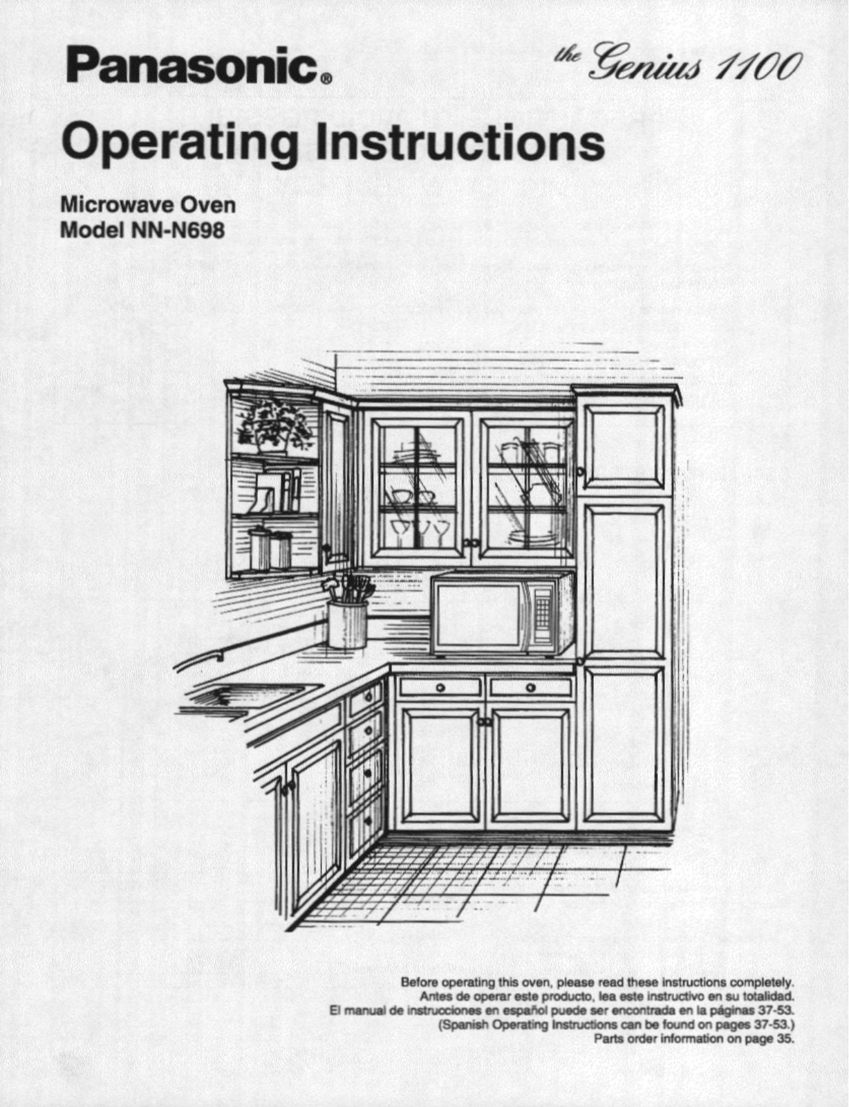 Panasonic nn-n698 Operation Manual