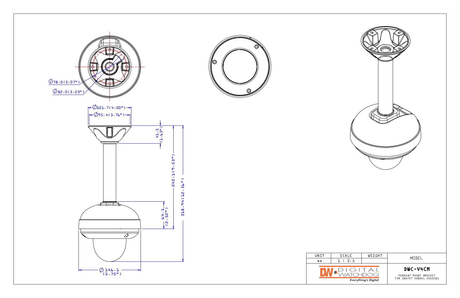 Digital Watchdog DWC-V4CM Specsheet