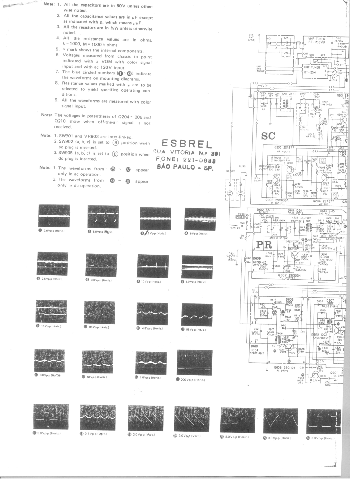 Sony KV5000 Schematic