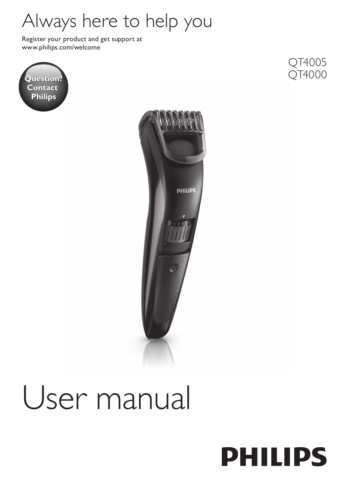 Philips QT4000/42 User manual