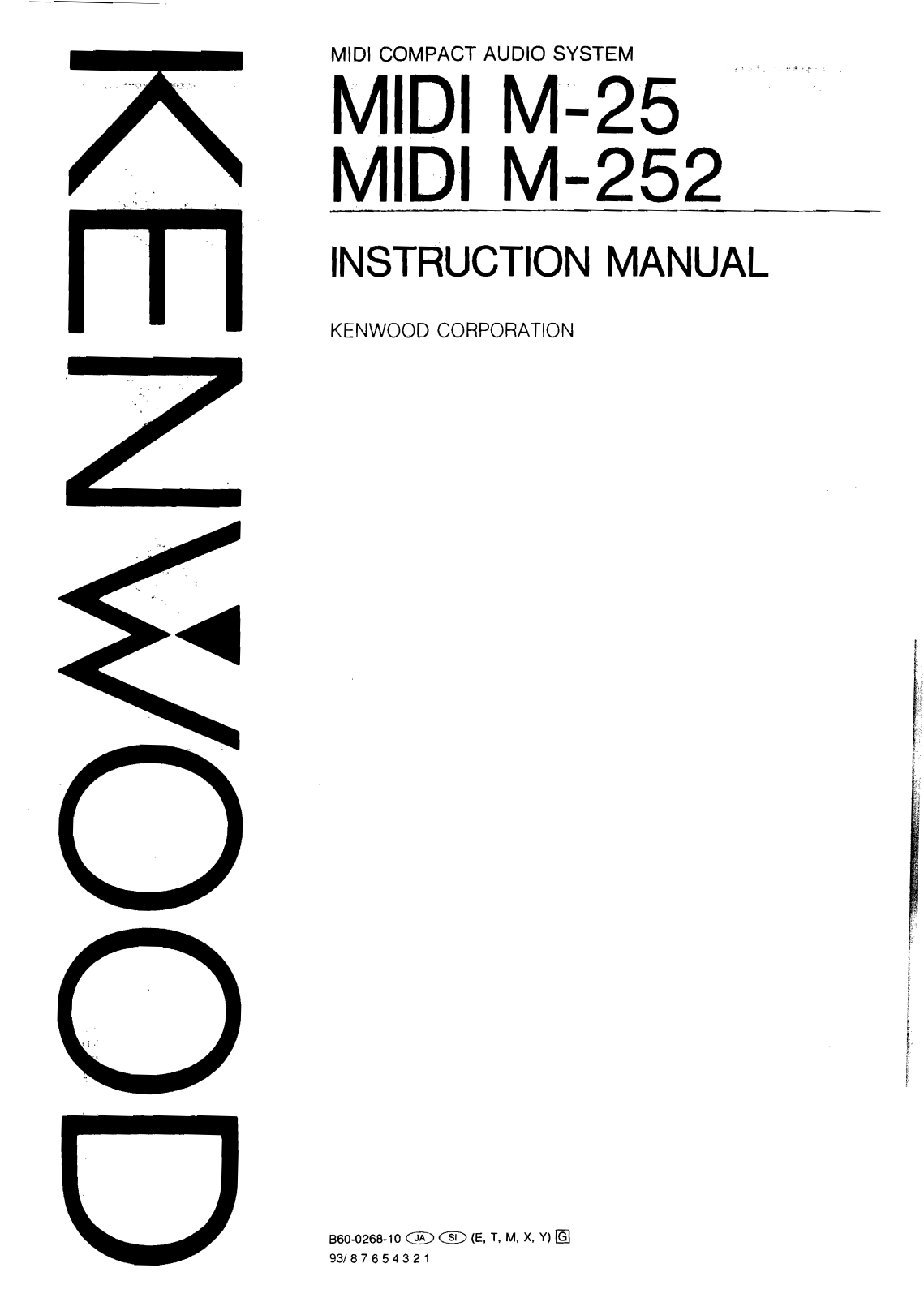 Kenwood M-25, M-252 User Manual