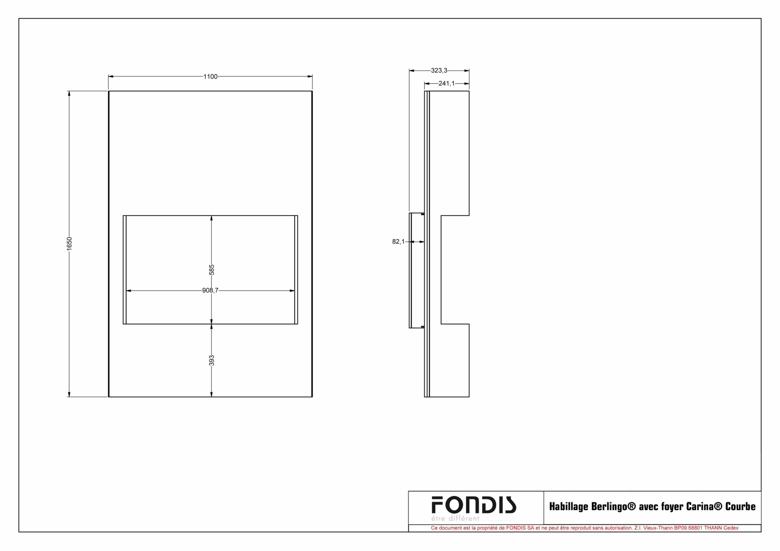 Fondis BERLINGO AVEC FOYER CARINA COURBE User Manual