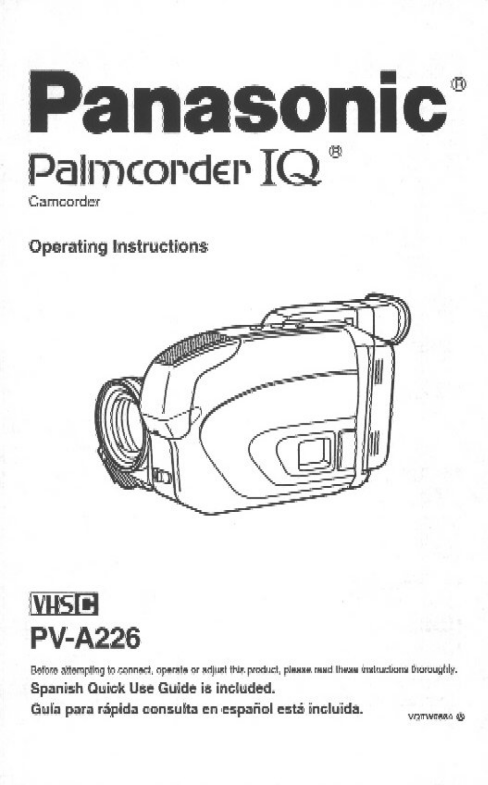 Panasonic PV-A226 User Manual