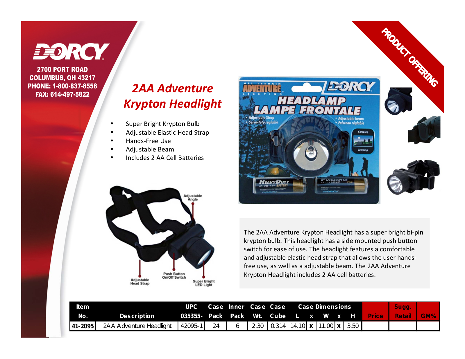 Dorcy 41-2095 Catalog Page