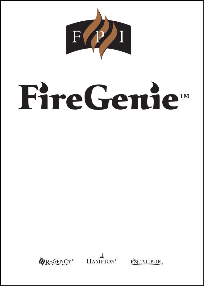 Regency FireGenie User Manual