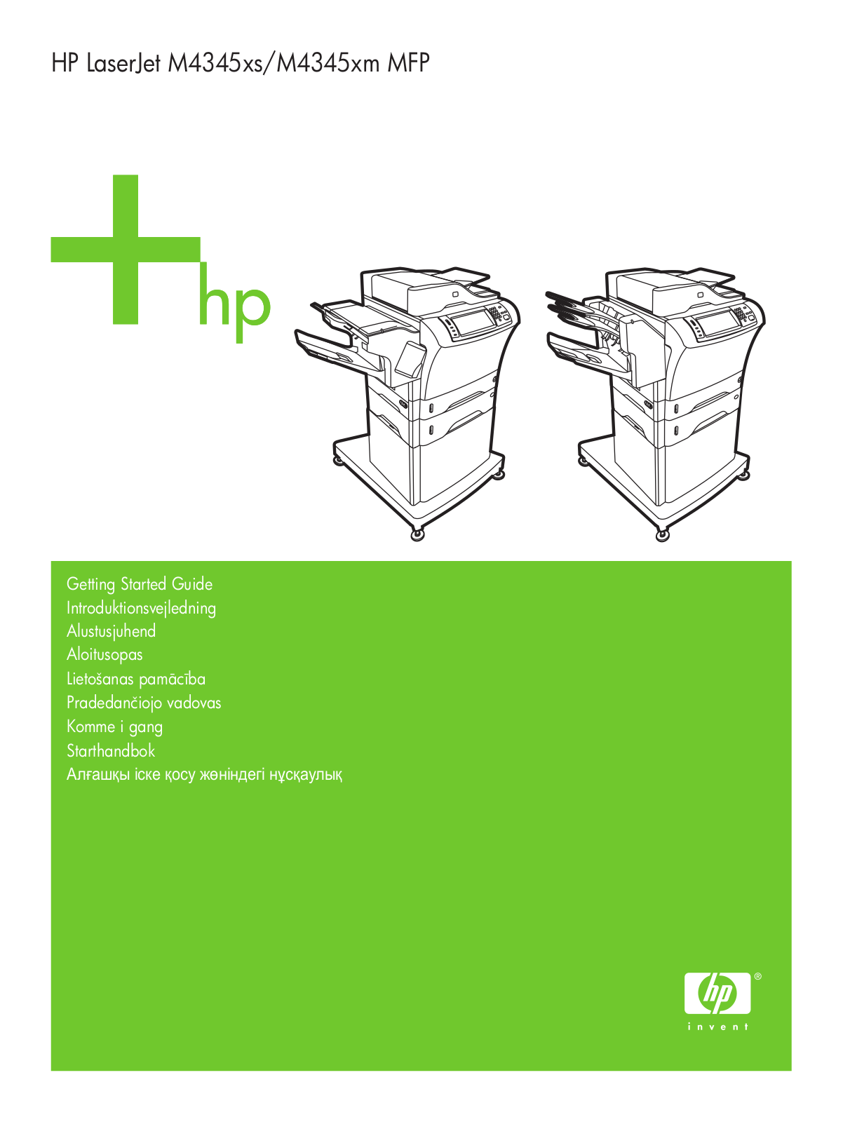 HP LaserJet M4345xs, LaserJet M4345xm Getting Started Guide