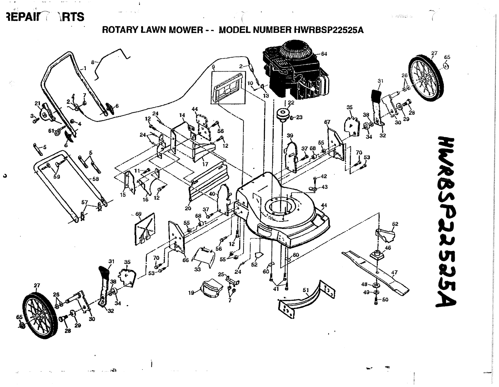 AYP HWRBSP22525A User Manual