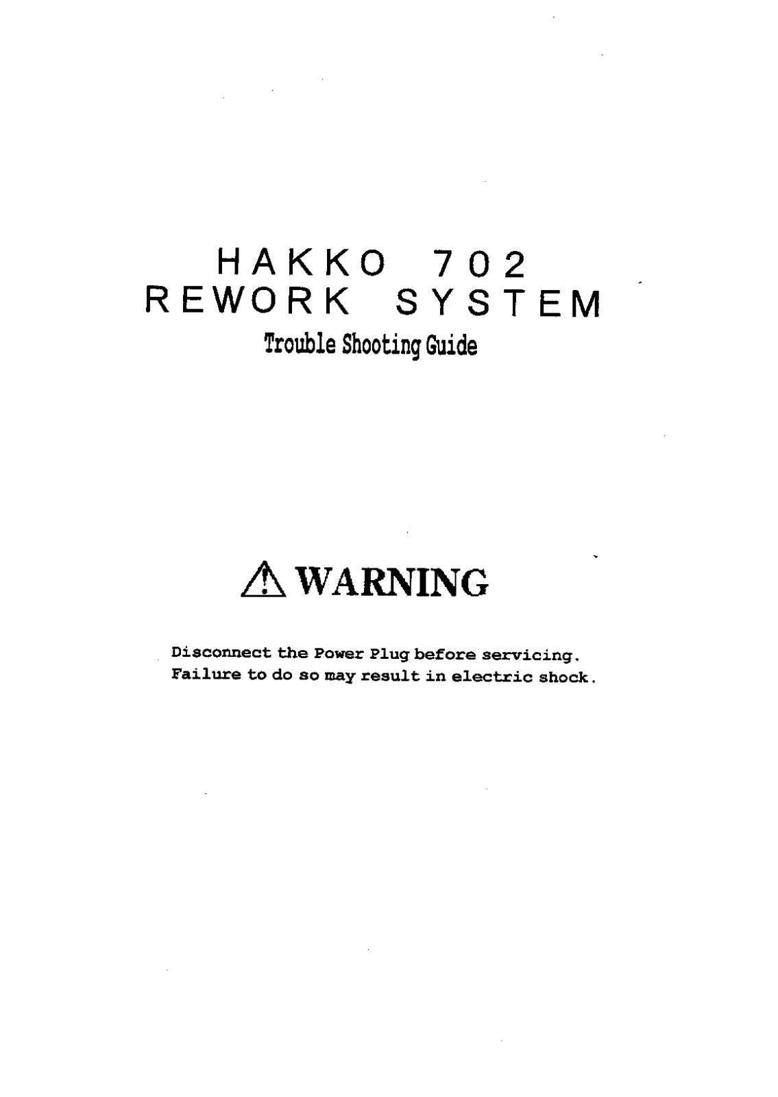 Hakko 702 User Manual