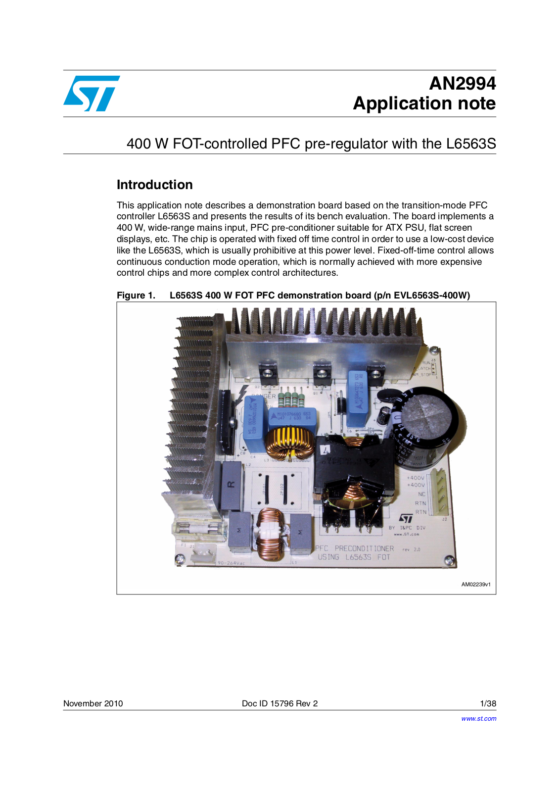 ST AN2994 Application note