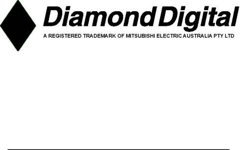 Mitsubishi DIAMOND DIGITAL DV191, DIAMOND DIGITAL DV191B User Manual
