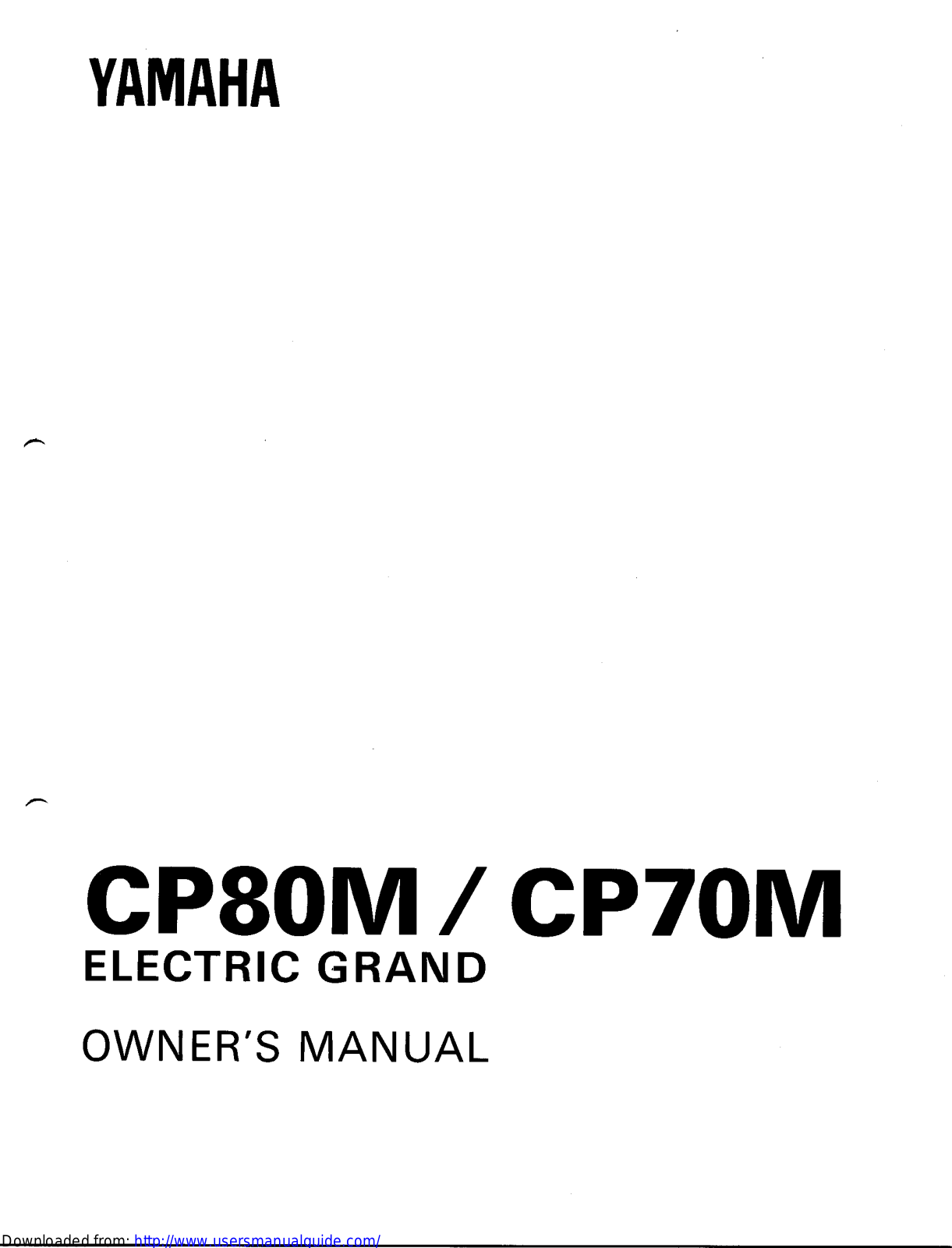 Yamaha Audio CP70M, CP80M User Manual