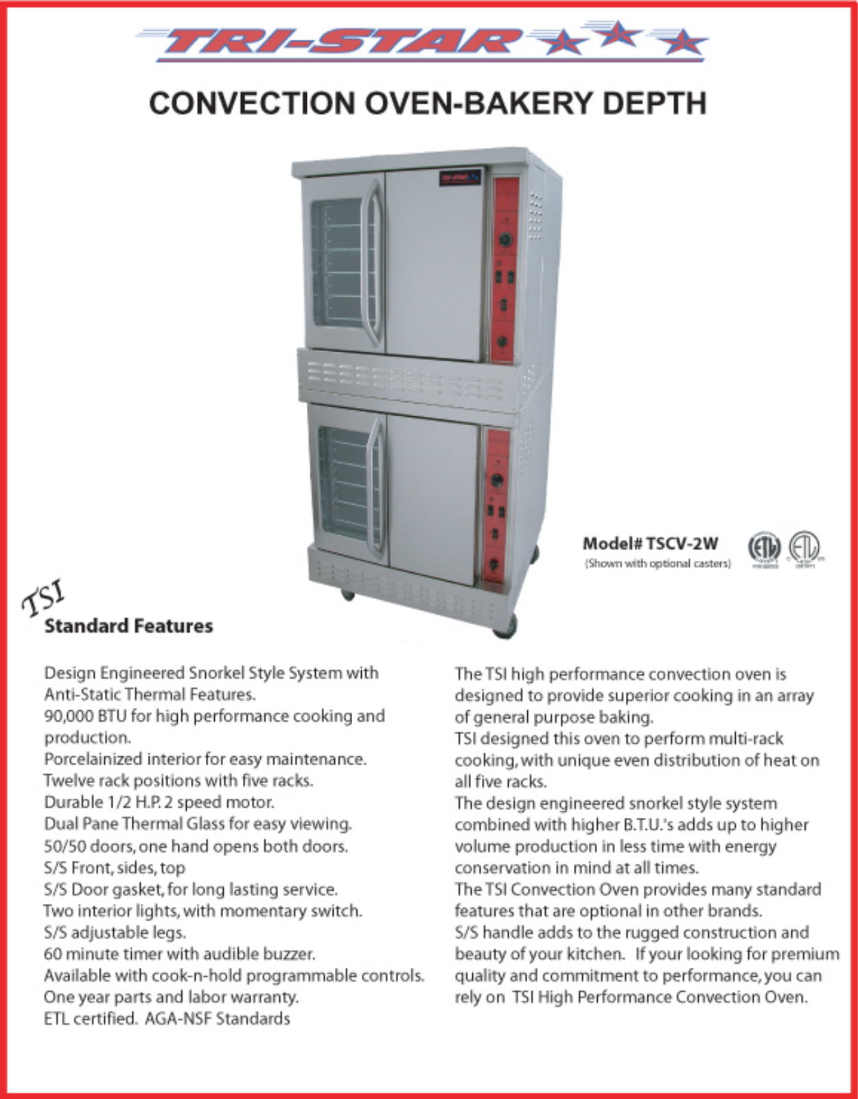 Tri-Star TSCV-1 User Manual