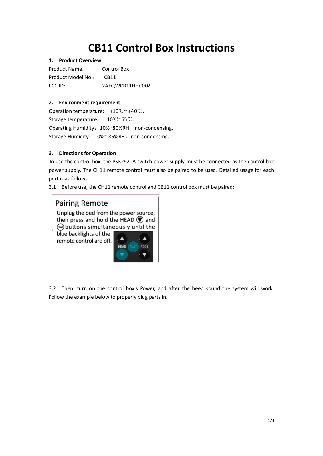 HHC Changzhou CB11HHC002 User Manual