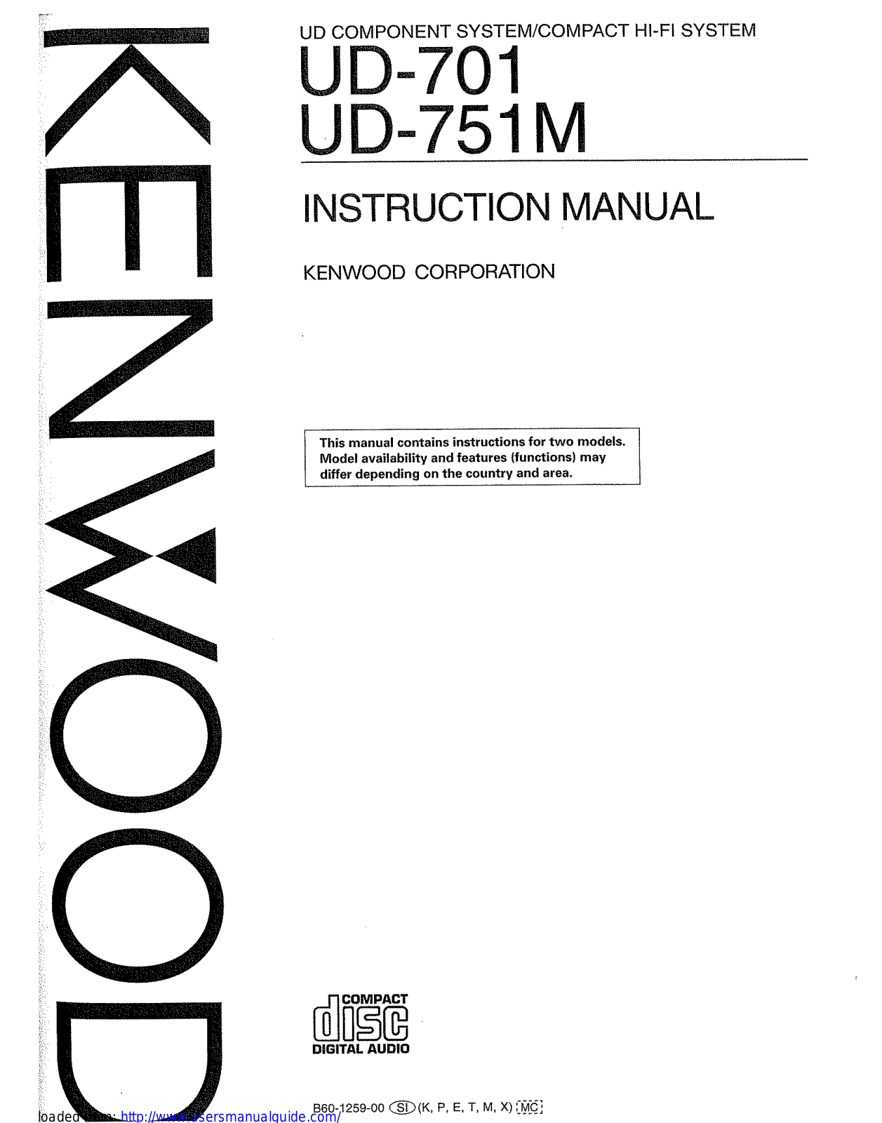 KENWOOD DP-MB5, DP-B5 User Manual