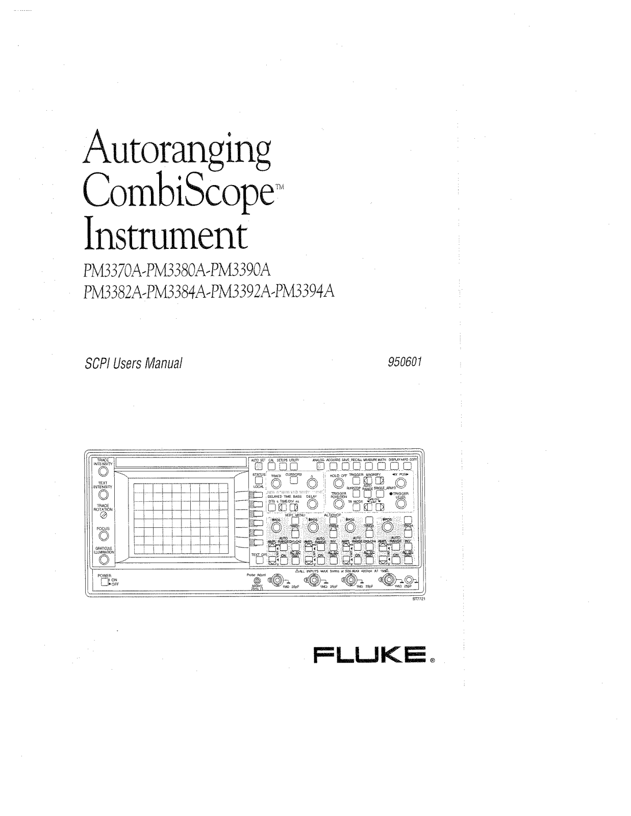 Fluke PM3392A, PM3384A, PM3382A, PM3390A, PM3380A User Manual