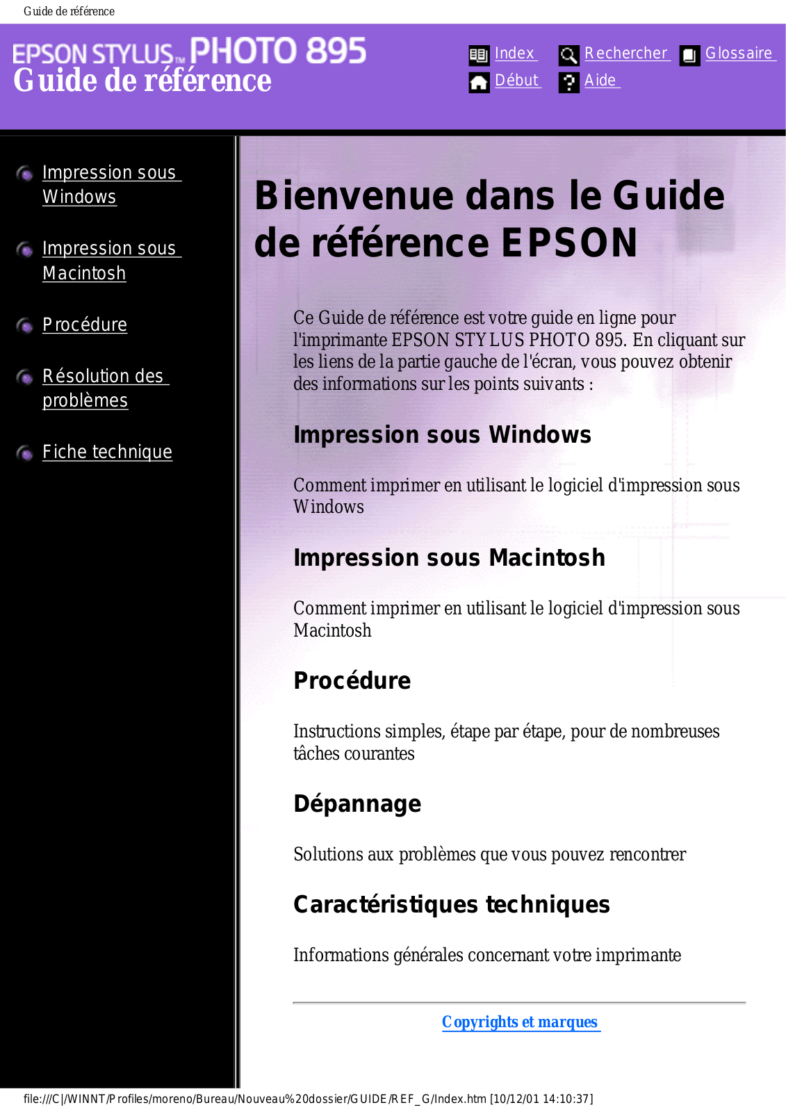 EPSON 895 User Manual