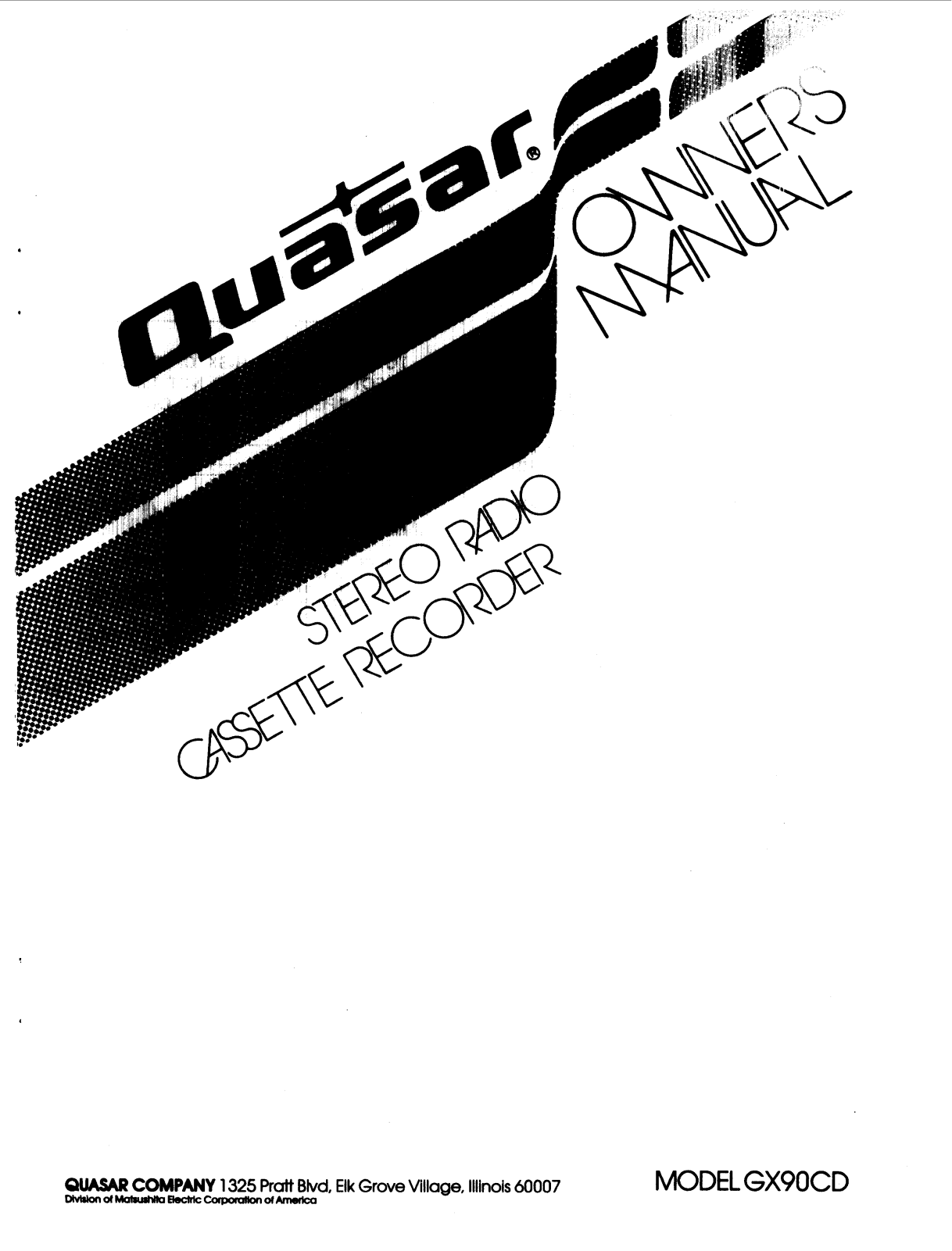 Panasonic gx-90 Operation Manual