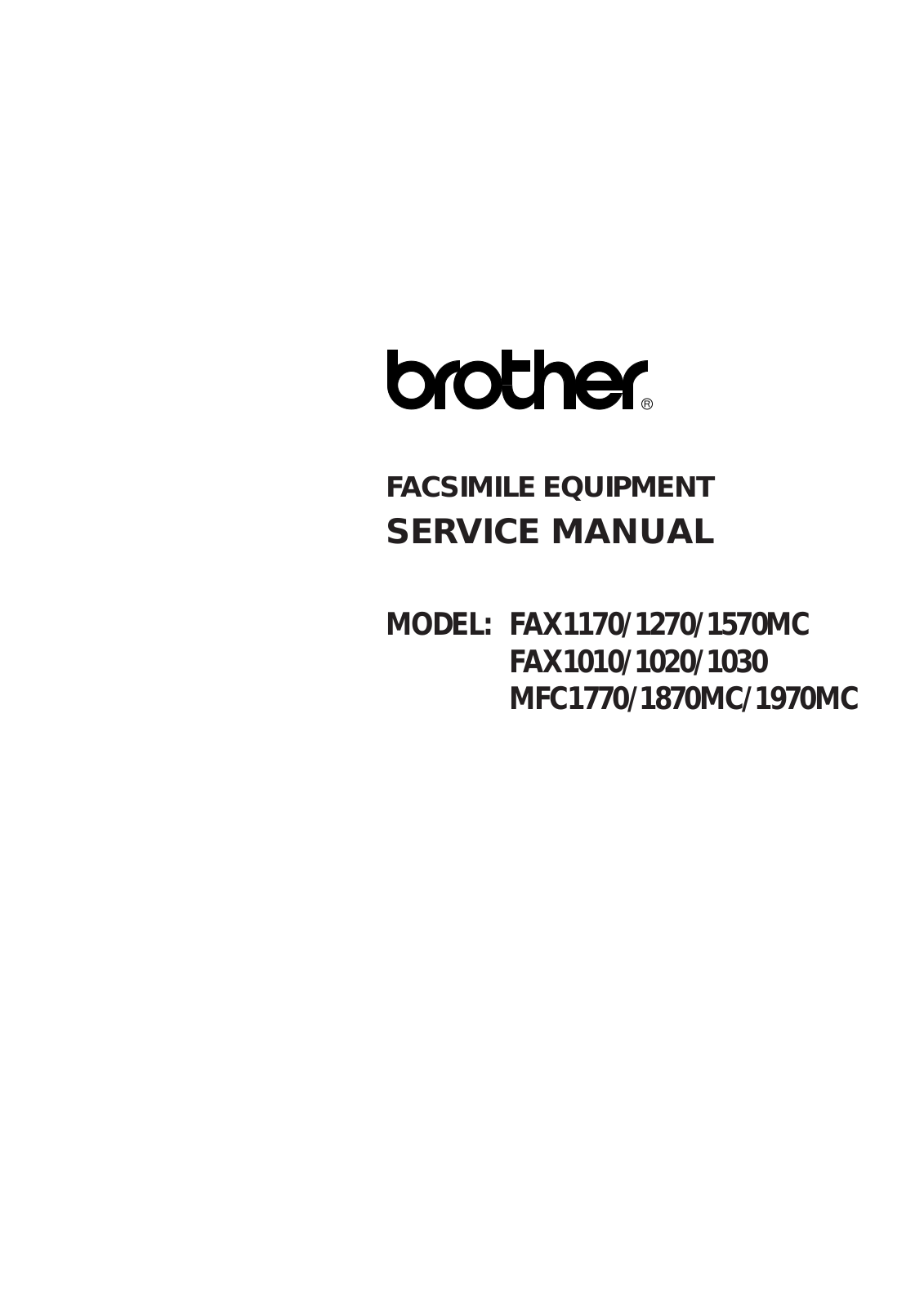 Brother 1020, 1030, 1170, 1270, 1570mc schematic