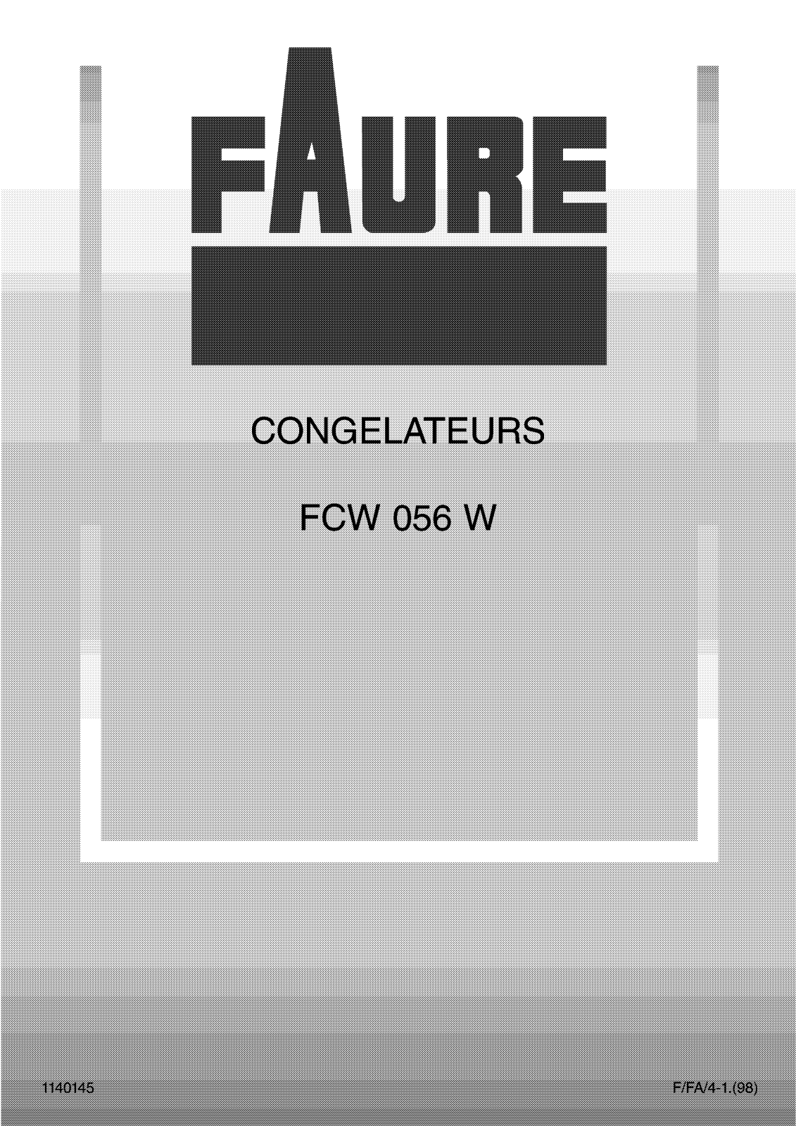 Faure FCV 056 W User Manual