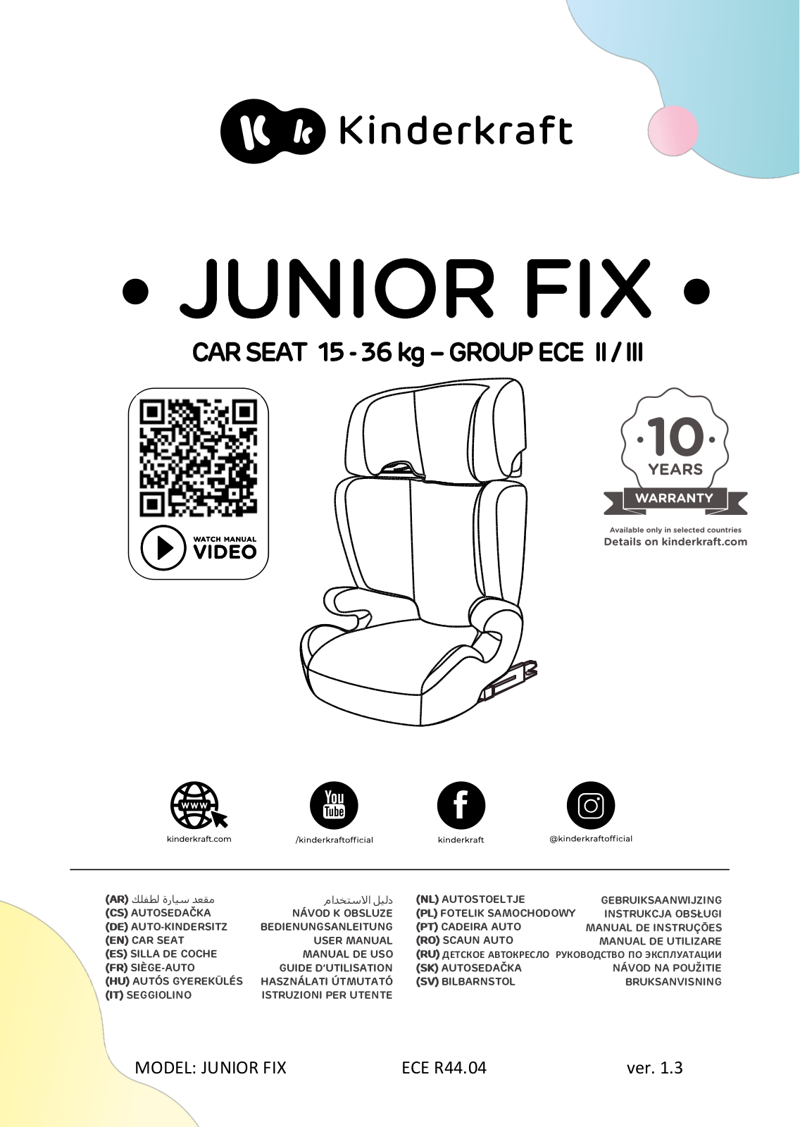 Kinderkraft Junior Fix User guide - ManualMachine.com