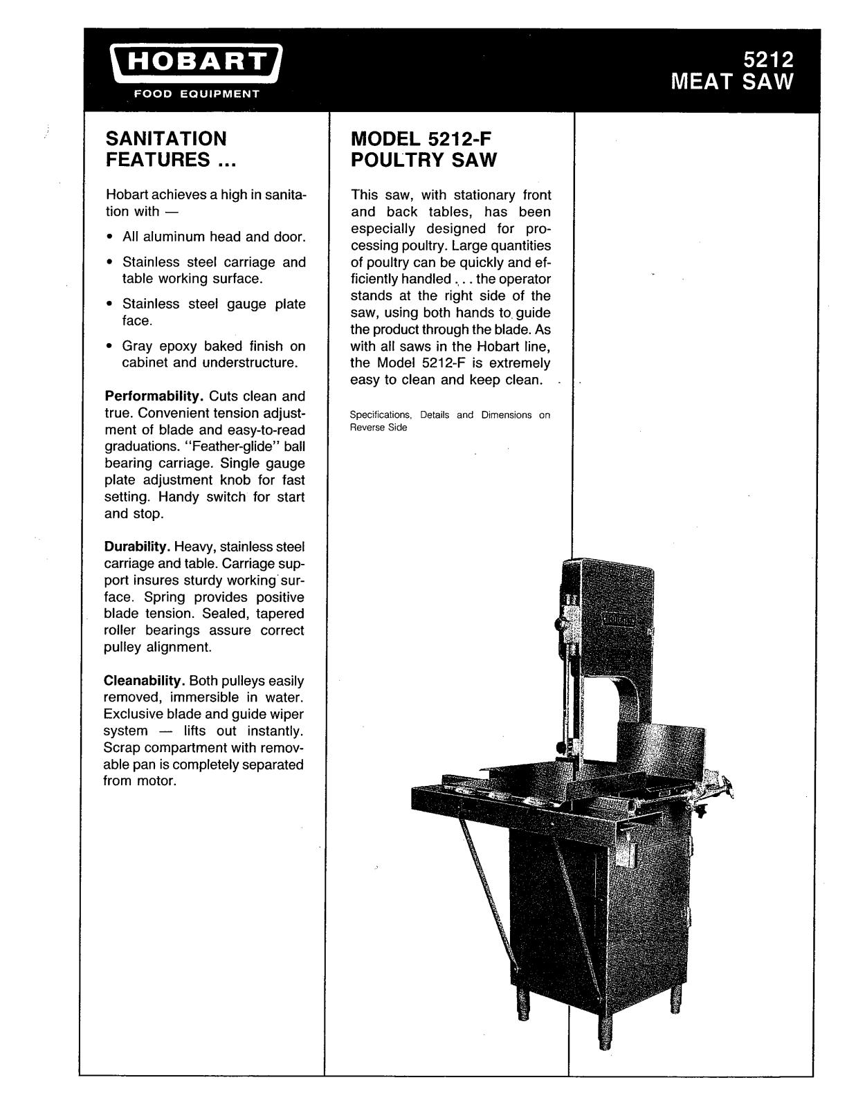 Hobart 5212 User Manual