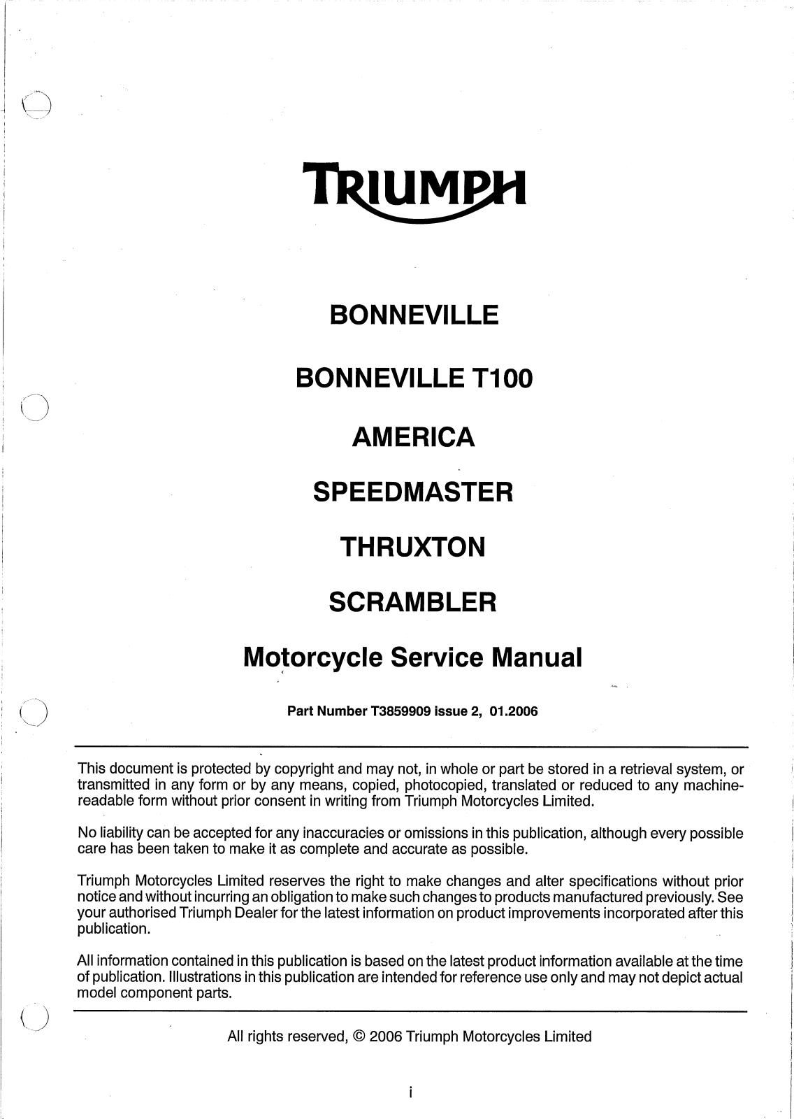 TRIUMPH Bonneville Manual De Reparatie