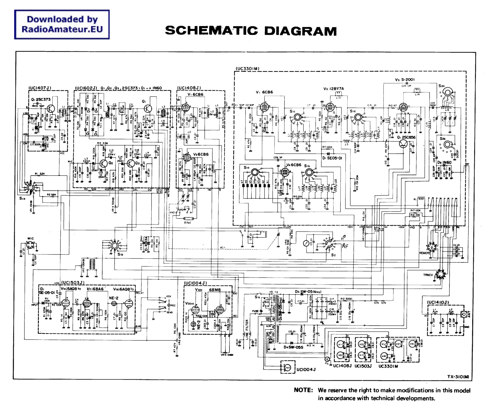 Kenwood TX-310 Schematic