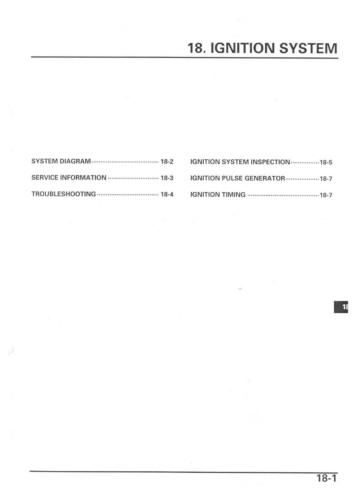 Honda CBR600RR '03 Service Manual Chapter 18 - Ignition System