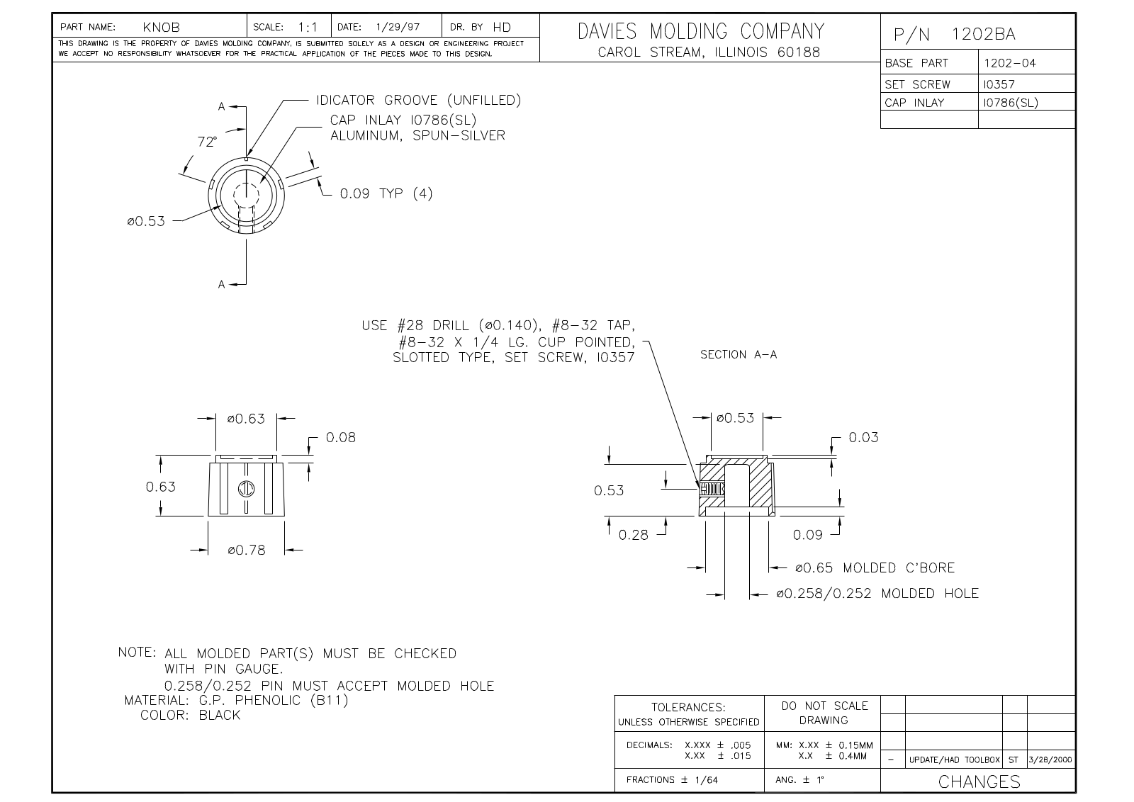 Davies Molding 1202BA Reference Drawing