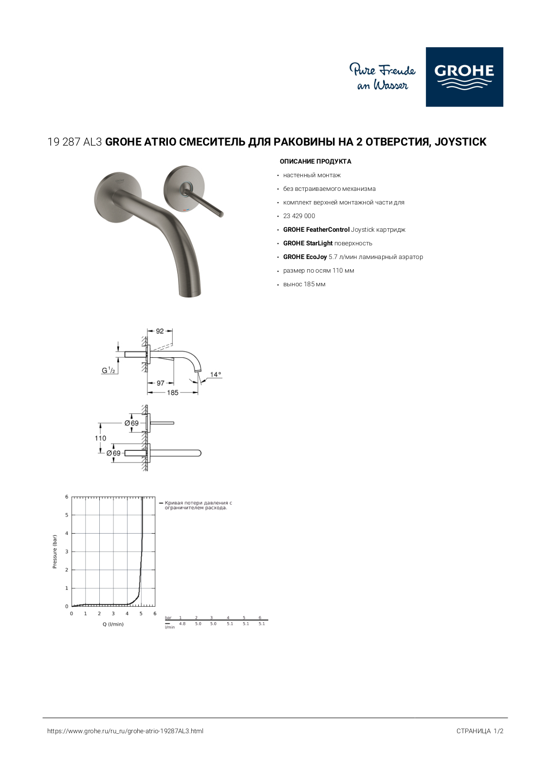 Grohe 19287AL3 User guide