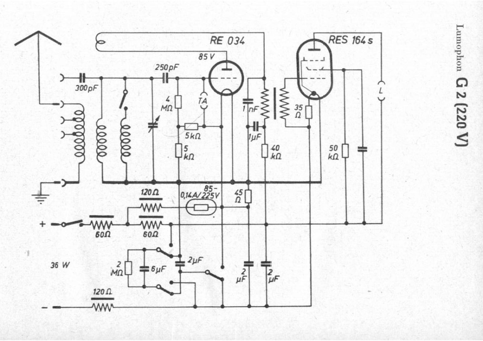 Lumophon g2 (220v) schematic - ManualMachine.com
