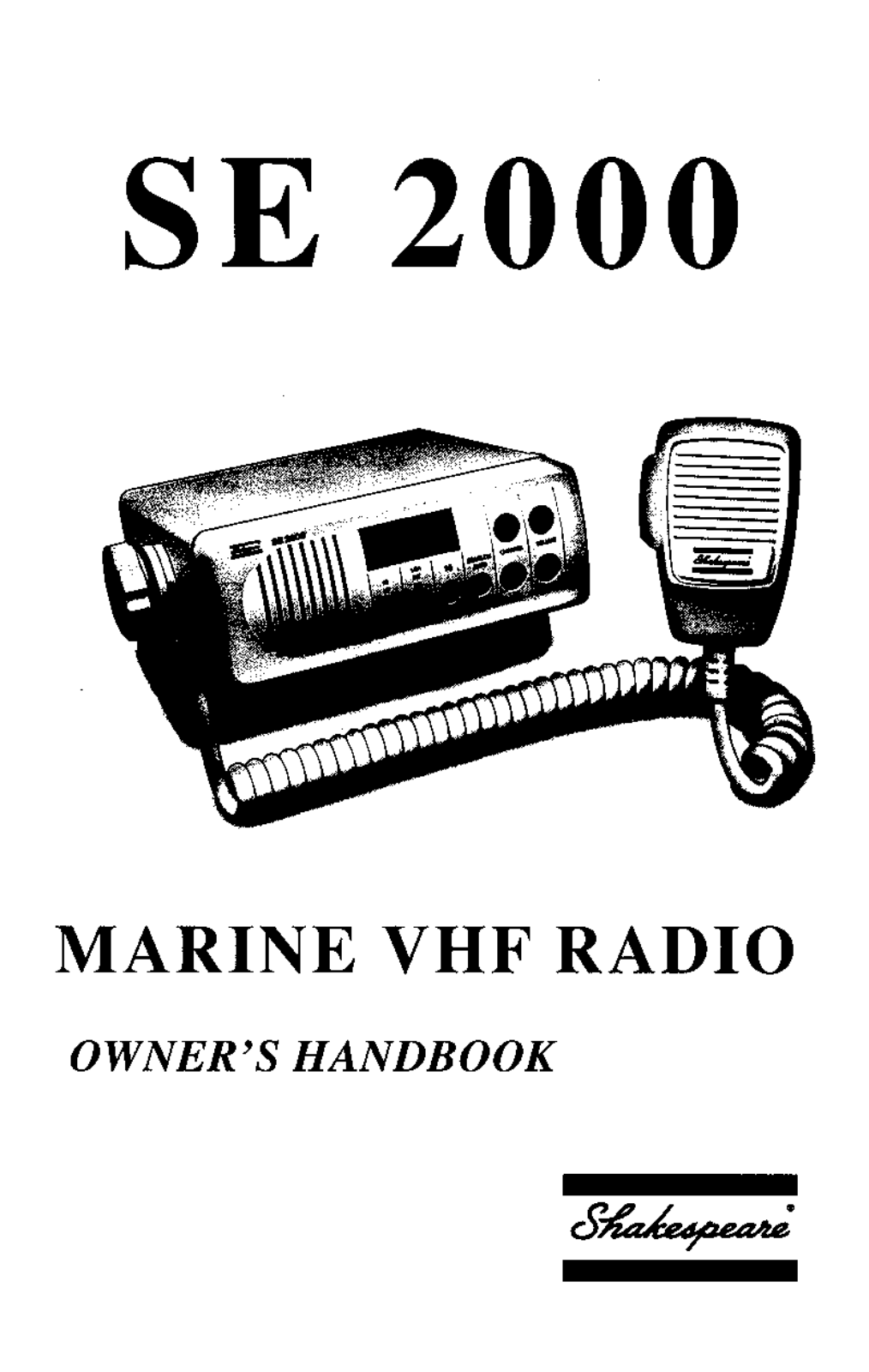 Shakespeare marine SE2000 User Manual