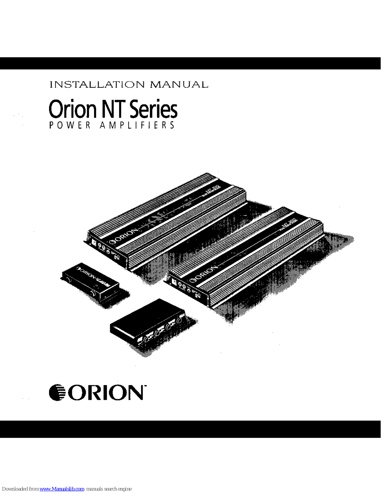 Orion NT 100, NT 200 Installation Manual