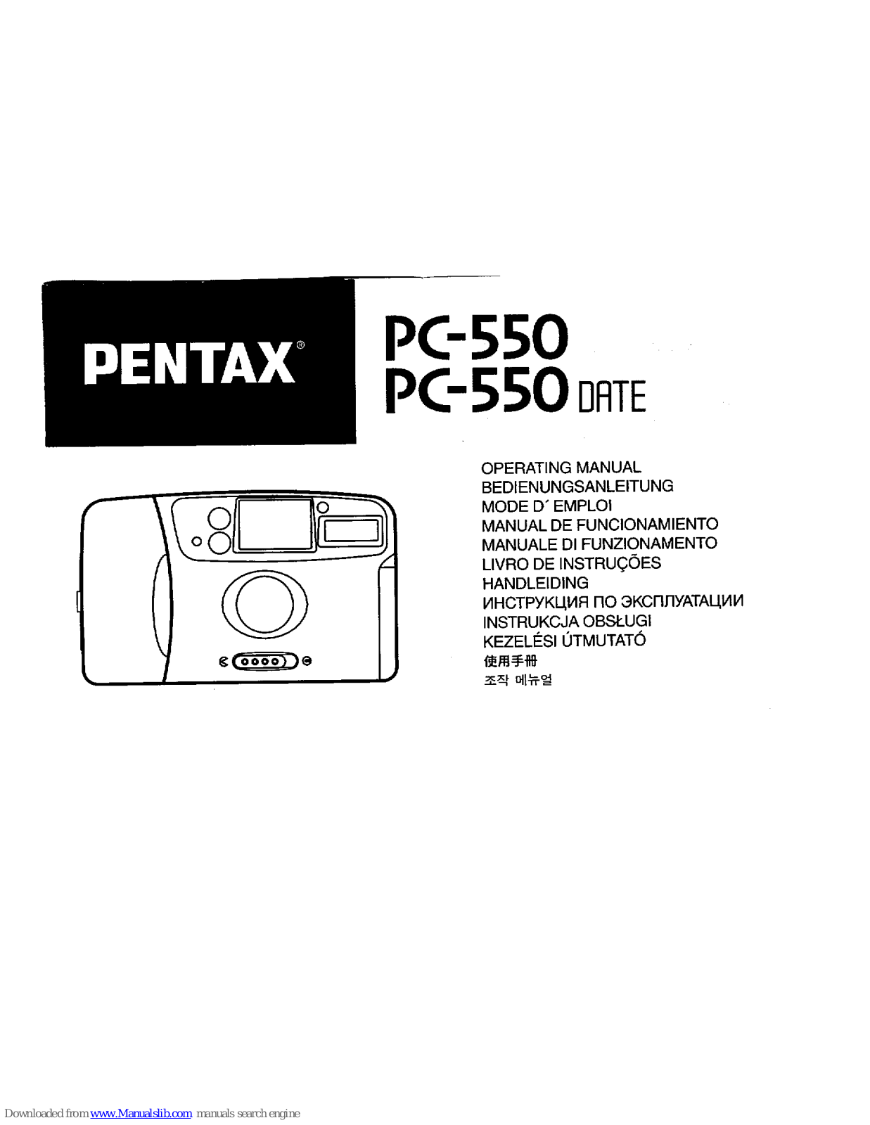 Pentax PC-550 Date Operation Manual