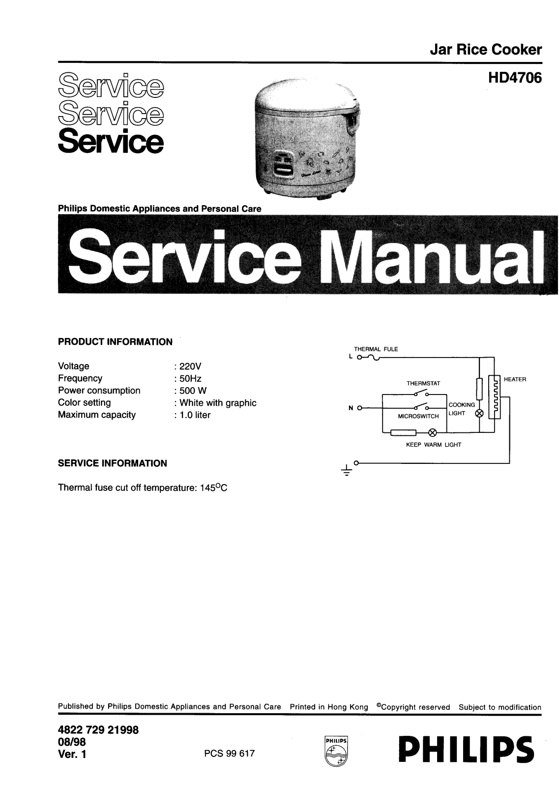 Philips HD4706 Service Manual