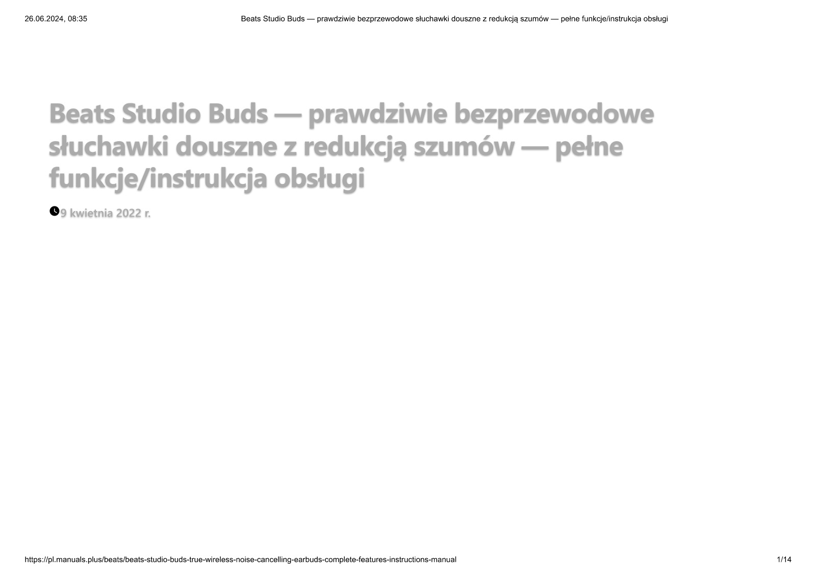 BEATS Studio Buds User guide - ManualMachine.com
