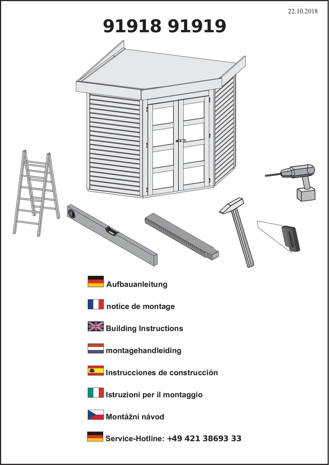 Karibu 91918, 91919 Assembly instructions