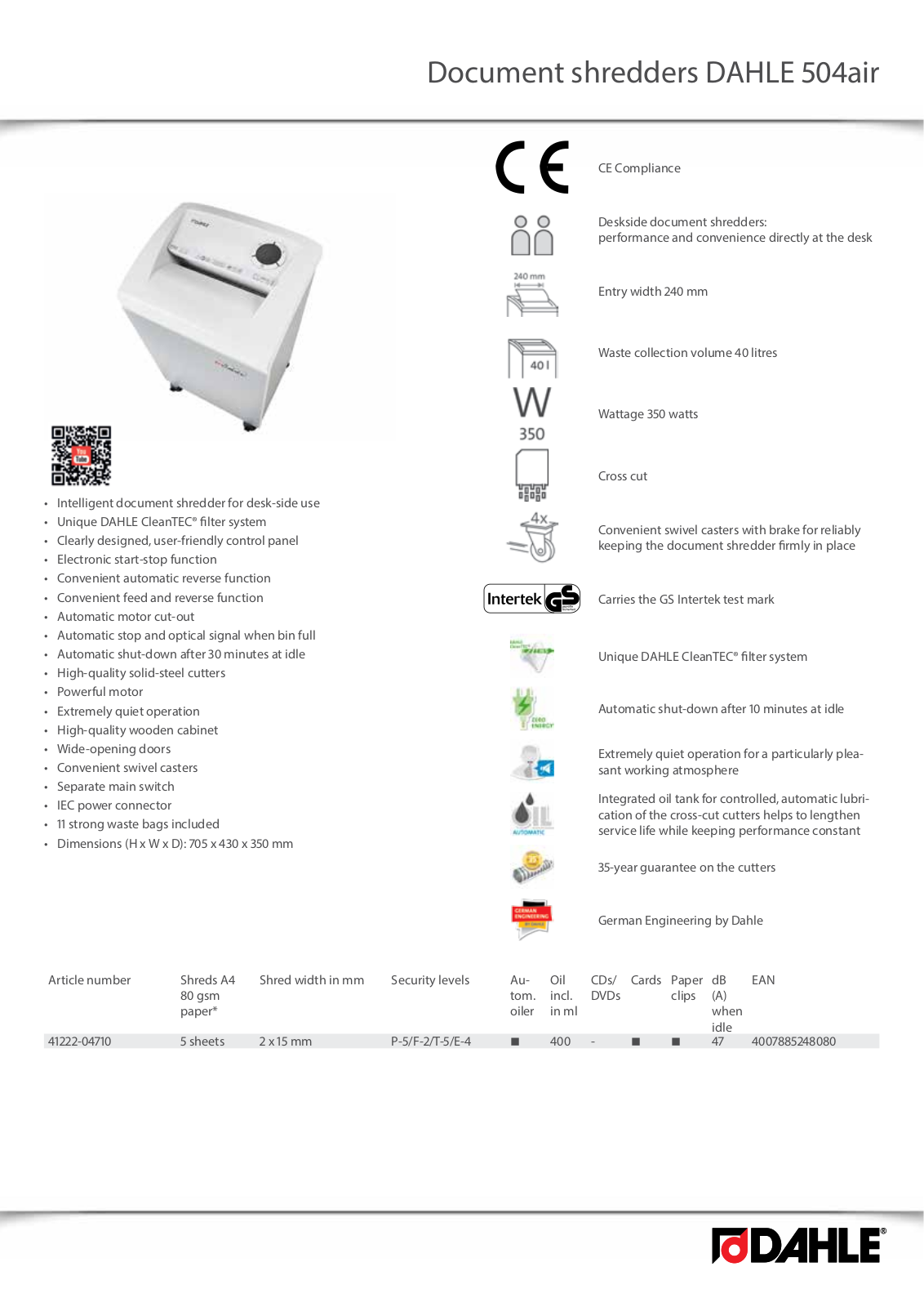 Dahle 504air User Manual