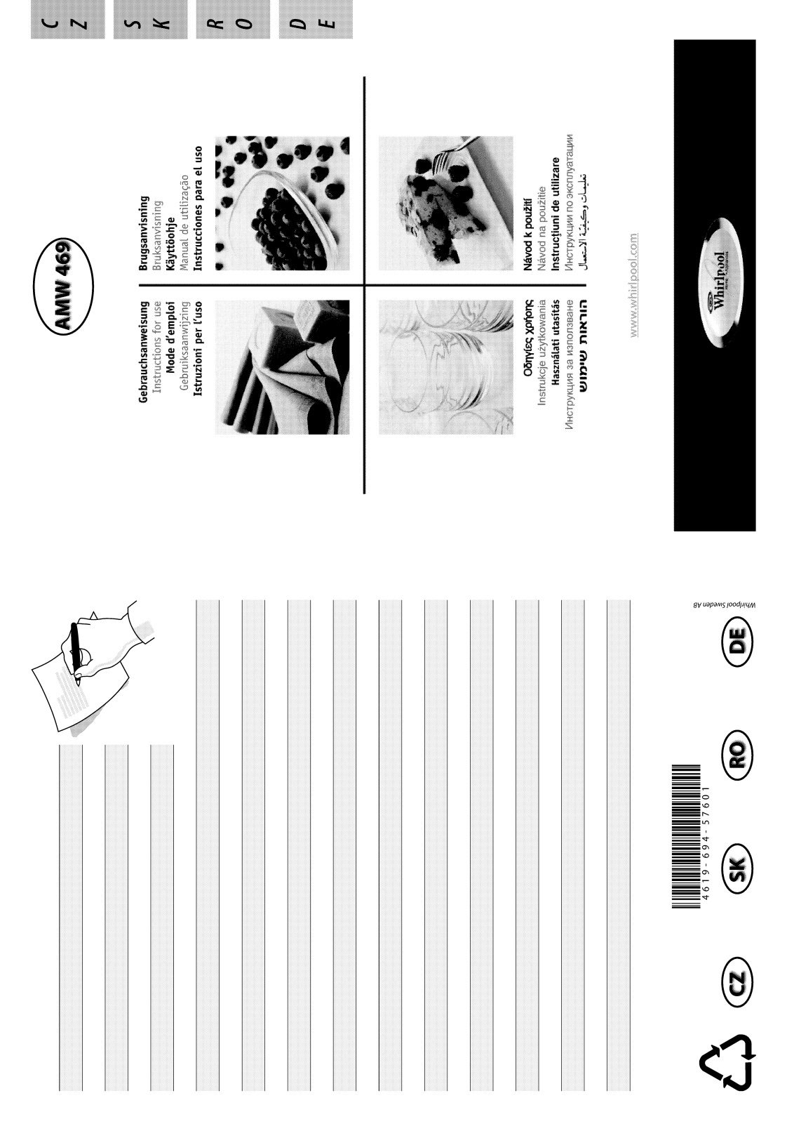 Whirlpool Flat AMW 469 IX, AMW 469 AL User Manual