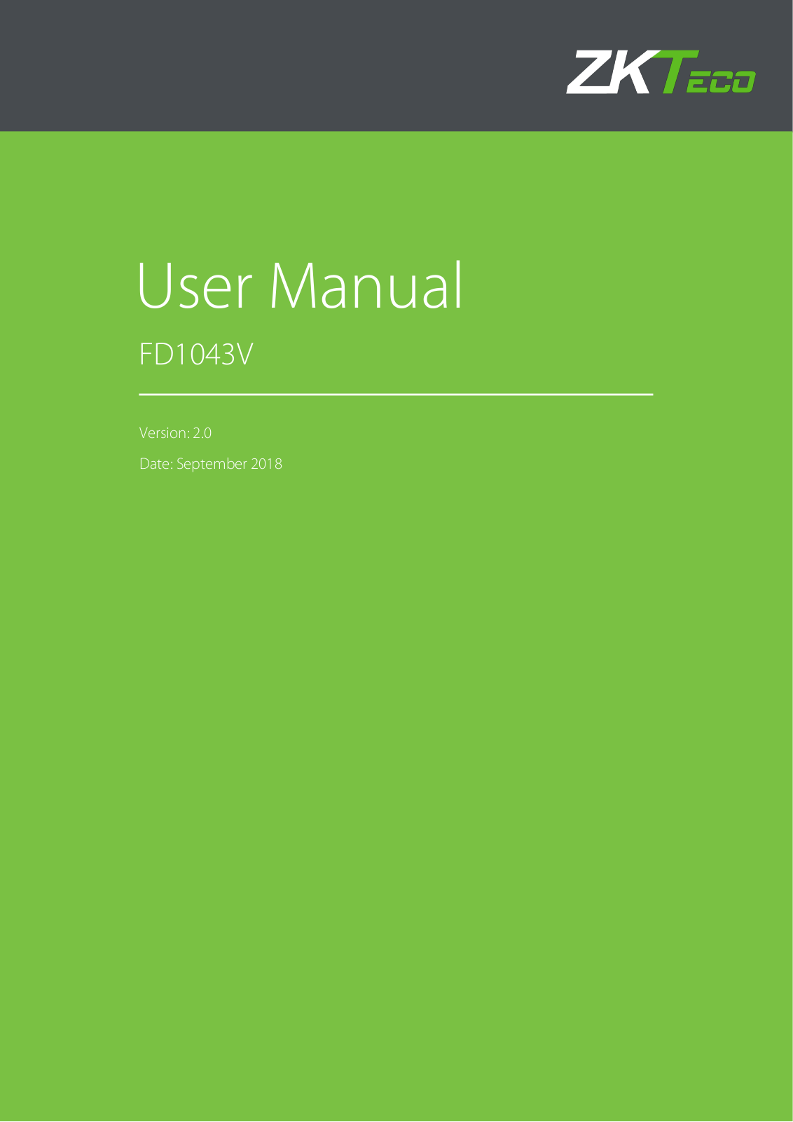 ZKTECO FACEKIOSK User Manual