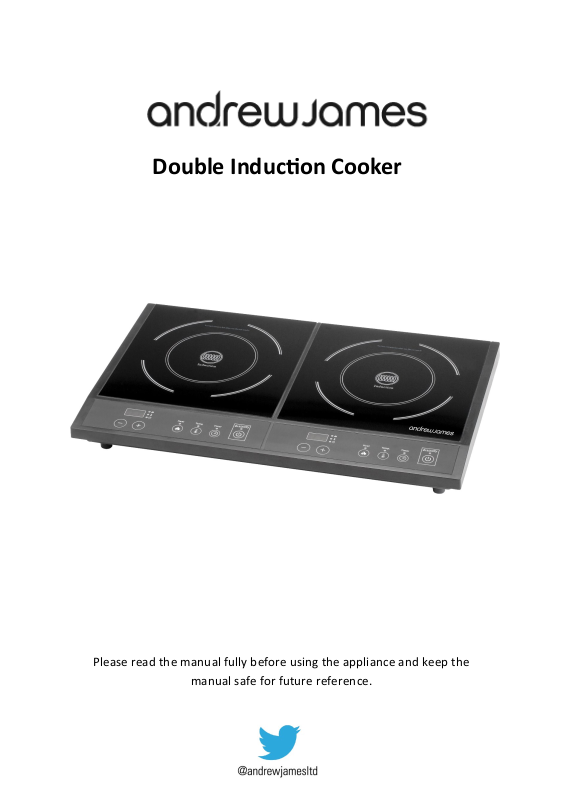 Andrew James Double Induction Hob User Manual