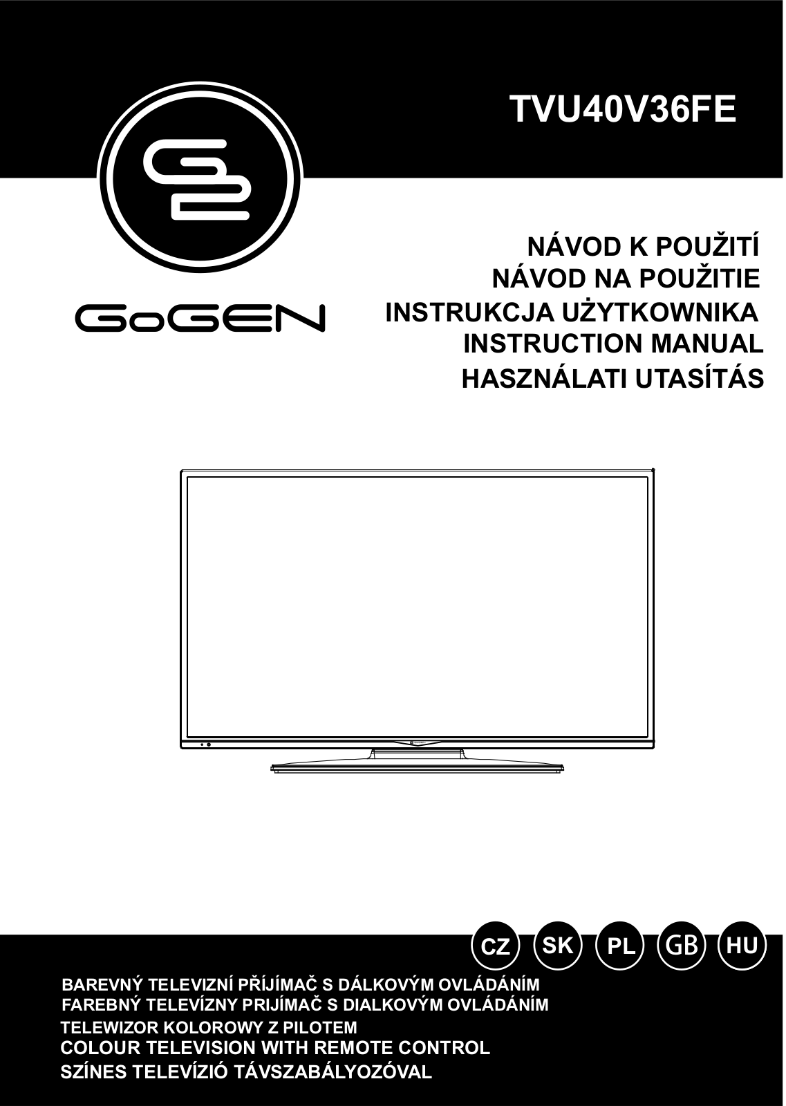 GoGEN TVU 40V36 FE User Manual