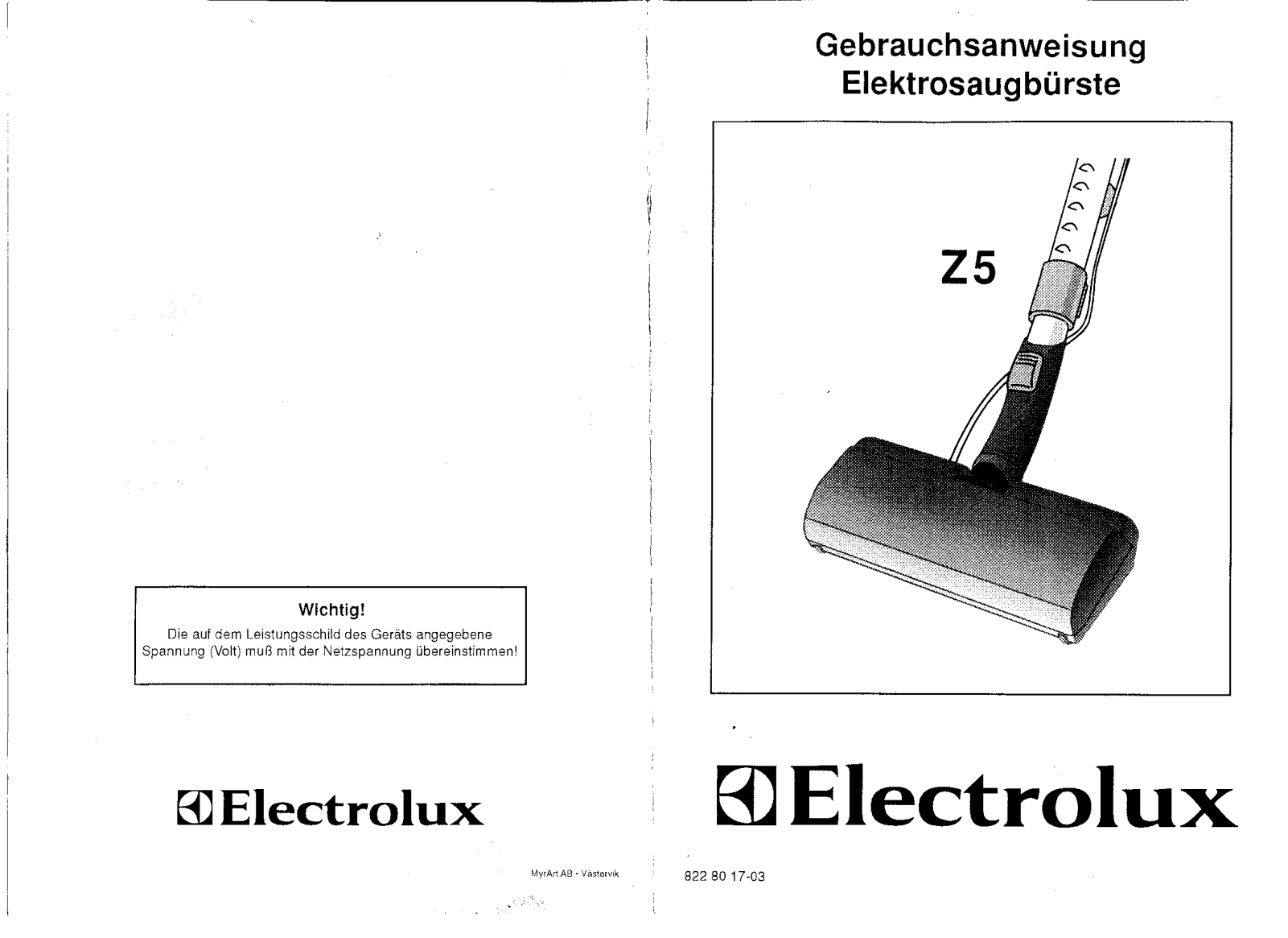 AEG Z5 User Manual