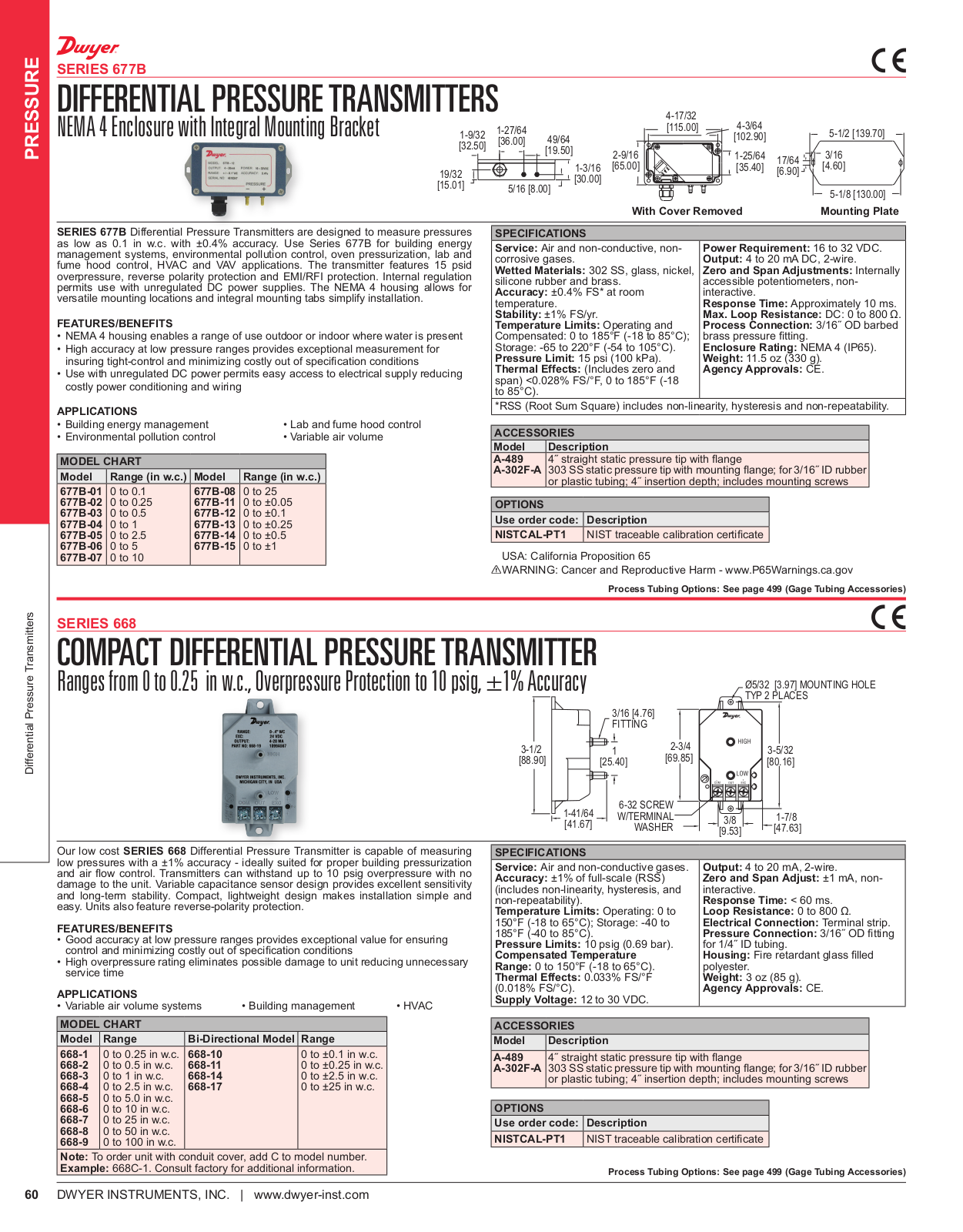 Dwyer Instruments 677B Specifications