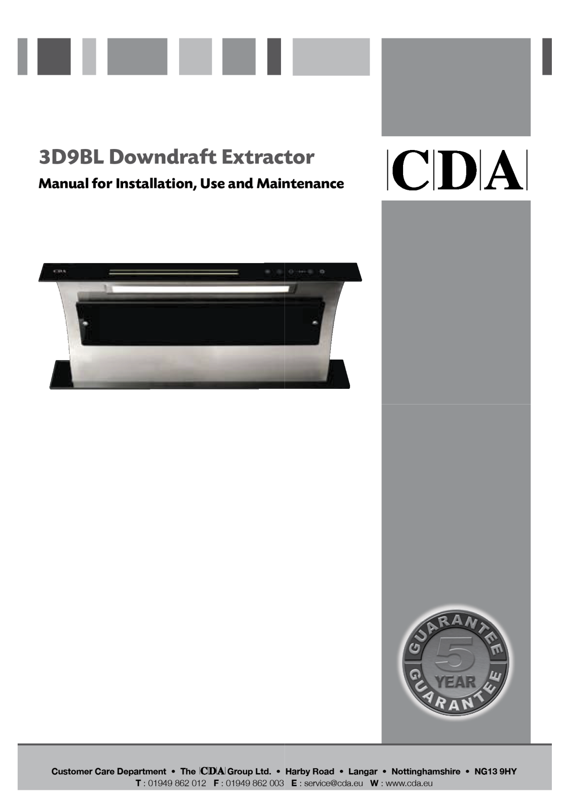 CDA 3D9BL User Manual